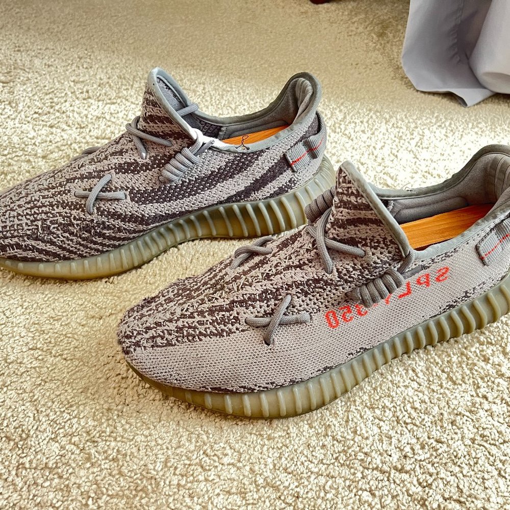 Authentic Adidas YEEZY Boost 350 V2 Low Beluga 2.0 AH2203 Gray Sneakers Sz.10